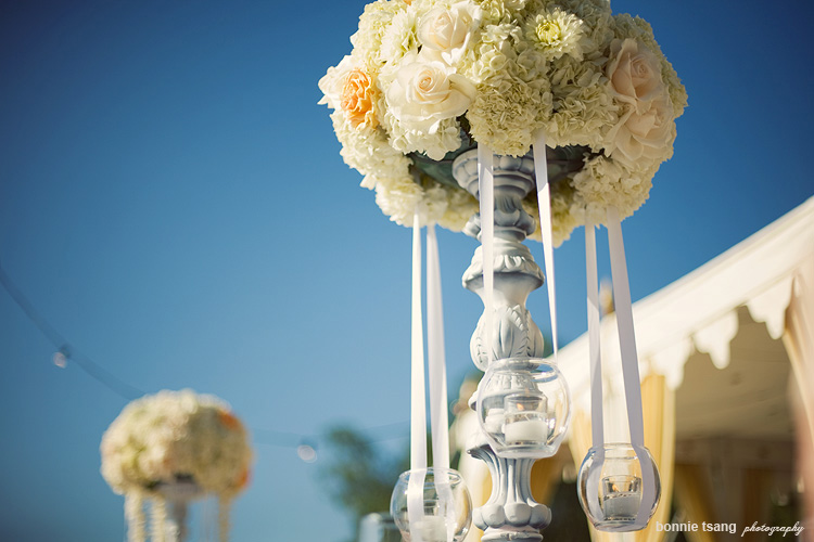 Décoration avec des tulles et des rubans à votre mariage